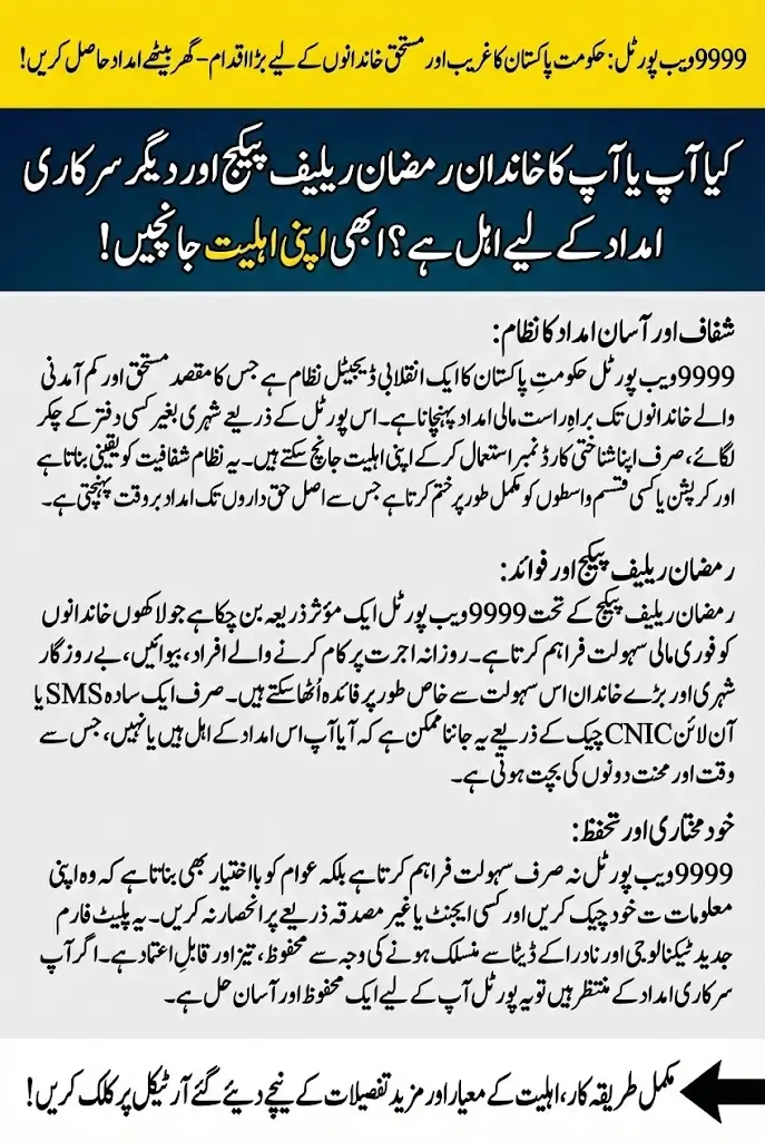 9999 Web Portal Pakistan