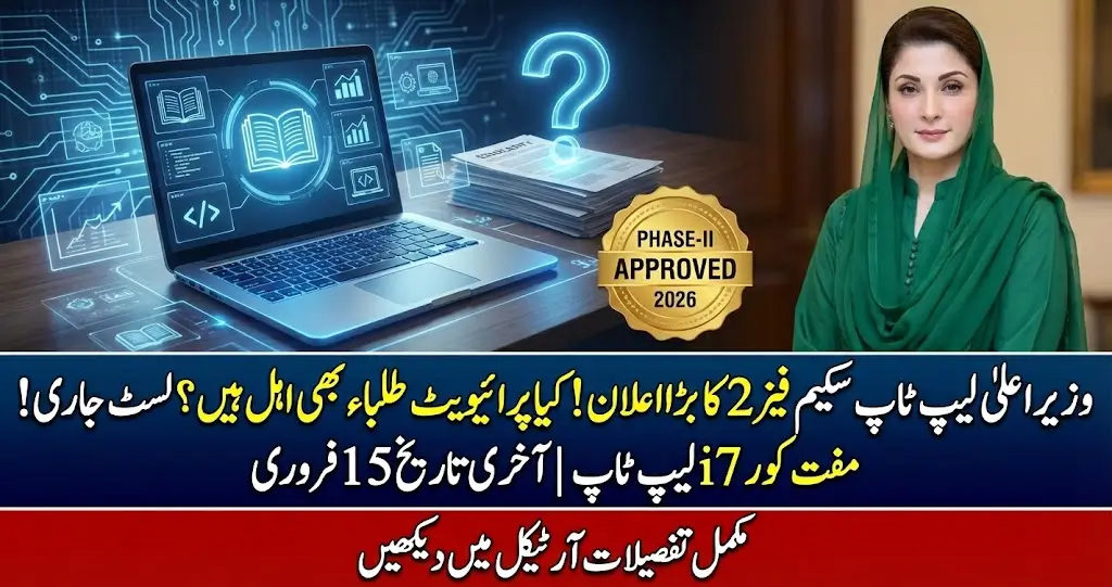 CM Punjab Laptop Scheme 2026 Phase-II – Online Registration, Eligibility, Laptop Specifications, and Complete Guide
