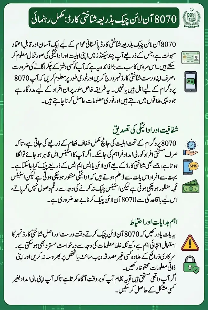 8070 Online Check by CNIC