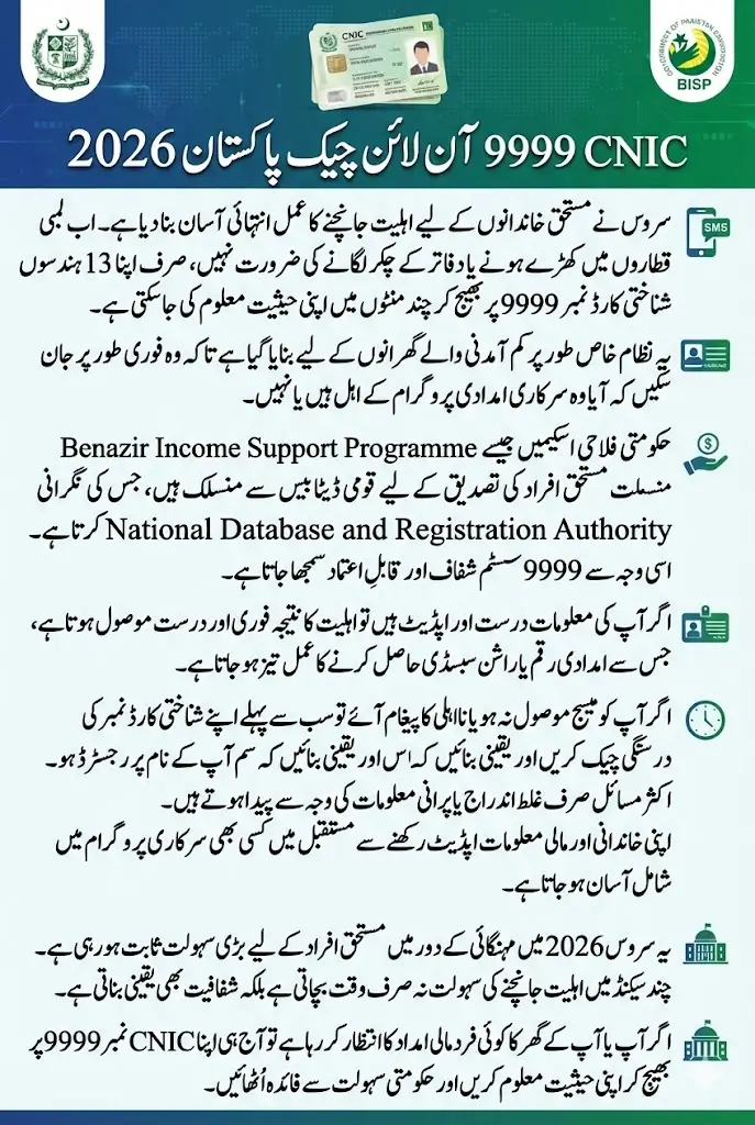 9999 CNIC Online Check Pakistan 2026