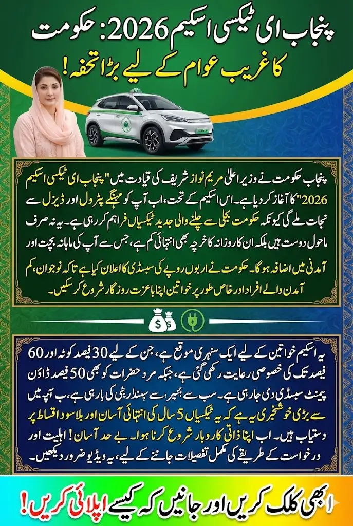Introduction to Punjab E-Taxi Scheme 2026