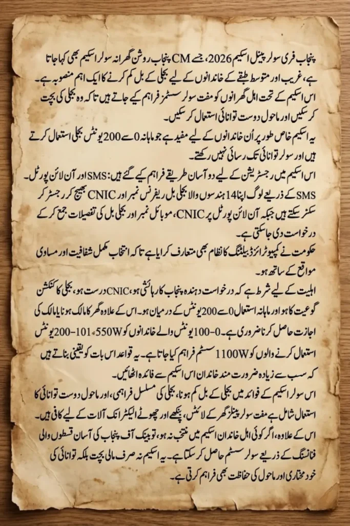 Punjab Free Solar Panel Scheme 2026